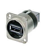 Neutrik NAUSB-W USB A to B Chassis Panel Mount. Reversible