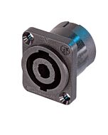 Neutrik NL4MP Male 4 Pole Speakon Chassis Panel Mount. Plastic