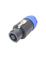 Neutrik NL8FC 8 Pole Plastic Female Speakon Connector. Blue Boot Bushing