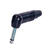 Neutrik NP2RX-BAG Black Shell. Silver Pins. Quarter Mono Jack Angled Plug Connector