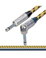 Sommer SC Classique Vintage Cable. Unbalanced Mono Jack to Angled Jack Lead. 