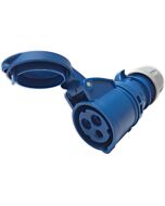 16amp 240v 2P+E Ceeform Cable Mount Blue Female Socket. 3 Pole. PCE (213-6)