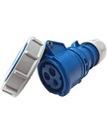 16amp IP67 Rated 240v 2P+E Ceeform Cable Mount Blue Female Socket. 3 Pole. PCE (2132-6)