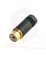 Rean NYS372P-BG FEMALE Phono RCA Connector Socket. Black Marking