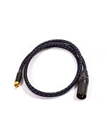 39cm Purple Van Damme Microphone XKE Cable, Right Angle to Straight Neutrik TRS Jacks, Silver Connector & Black Shell. **GREY BOOTS**