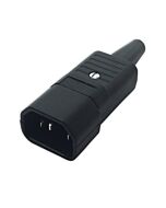 Schurter IEC C14 Male Cable Mount Rewireable Kettle Extension Socket. 4732.0000