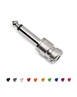 SquarePlug SPS5 Low Profile Mono (TS) Straight 6.35mm Jack. Silver 