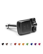 SquarePlug SP400BK Low Profile Mono (TS) Right Angled 6.35mm Jack. BLACK 
