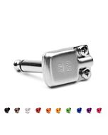 SquarePlug SP500 Low Profile Mono (TS) Right Angled 6.35mm Jack. Silver 
