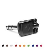 SquarePlug SP550-SBK Low Profile Stereo (TRS) Right Angled 6.35mm Jack. BLACK