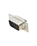 Standard Density. Machined 9 Pin D SUB Connector. High Quality Male Solder Type Pins