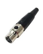 Switchcraft Tini Q-G® 3 Pin TA3F Female Mini XLR Connector. Black Plastic Body