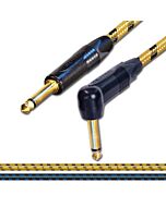 Sommer SC Classique Vintage Guitar Cable. Gold Angled Mono Jack to Jack Lead.