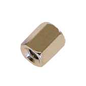 6mm Hex Extender Nut. D Sub Joiner. UNC 4-40 threaded throughout. Metal