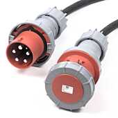 125amp Red 3PHASE Events CEEform Power Cable 5x35mm 3P N E 400V TITANEX H07RN-F