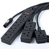 powerCON TRUE1 to 13amp Gang Socket H07RN-F Tough Rubber Cable