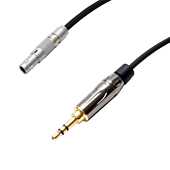 A high-quality cable upgrade for the AKG K812 headphones. Comprising of LEMO's high end '00 Series' circular connector, Belden's 1804A 4-conductor Miniature Starquad cable and Amphenols KS3PC-AU stereo gold mini-jack, which features an extension collar al