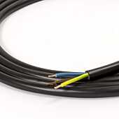 Black H05VV-F Flexible PVC Mains Cable - 318-Y