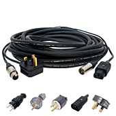Combined Power & Signal Cable. Active Speaker Audio & Mains Hybrid. 13 amp Lead