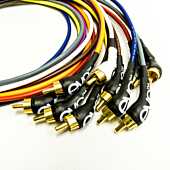 Evolution Mazikeen Tattoo Cord. 45 Degree RCA to Jack Cable. Light & Flexible 