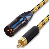 Gold Plated RCA to Male XLR Vintage