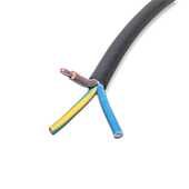 Lightweight H05RR-F Black Flexible Rubber Mains Cable