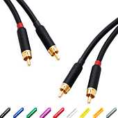 Star-Quad RCA Stereo Pair. Twin Phono. Van Damme Audio Cable. 2 Gold Plated RCAs