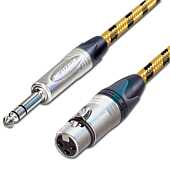 Vintage Balanced Female XLR to TRS Jack Lead. Sommer Cable.
