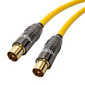 Premium TV Aerial Lead. 75ohm Van Damme Coax cable. Male to Male. Coaxial