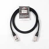8m Van Damme Purple Microphone Cable, Neutrik Black and Gold TRS Jacks, Straight to Right Angle.