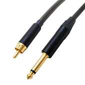 Low Noise Gold Plated RCA to 1/4" Mono Jack Audio Lead. Sommer XXL, Switchcraft, Neutrik.