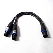 Speakon Adapter Cable. Dual Female to Male Socket