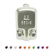 SquarePlug SP550-S Low Profile Stereo (TRS) Right Angled 6.35mm Jack. Silver 