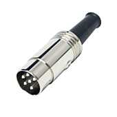 Switchcraft 6 Pin Straight Din Plug 240 Degree. 12BL6M. Shielded Cable Connector