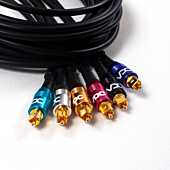 Van Damme TOSLINK Light-Pipe digital audio optical cable. Metal Connectors