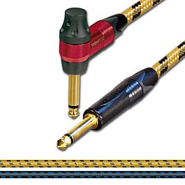 Vintage Angled Mono Jack To Male XLR Lead. Guitar / Mixer / DI Cable