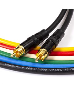 SPDIF Digital Audio Video Coaxial Cable. RCA to RCA. Van Damme 75ohm Coax Phono