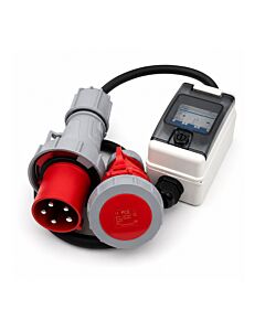 63A 5 Pin Plug to 32A 5 Pin Socket Protected 3 Phase Power Adapter